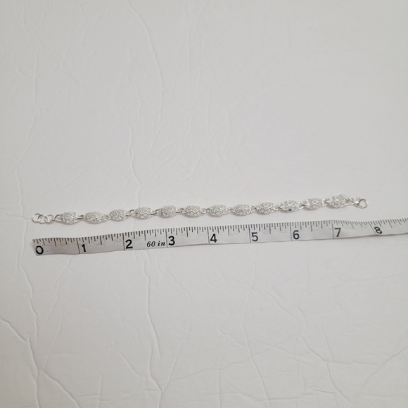 925 SS Light Sterling Silver fireball filigree Bracelet - Picture 6 of 6